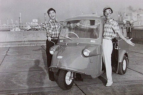 ま*す様 【コンちゃん幌】ブリキDKA型　ダイハツ　大村崑　ミゼット1990 車 コンちゃん幌】ブリキDKA型 ダイハツ 大村崑 ミゼット1990 車ミニカー