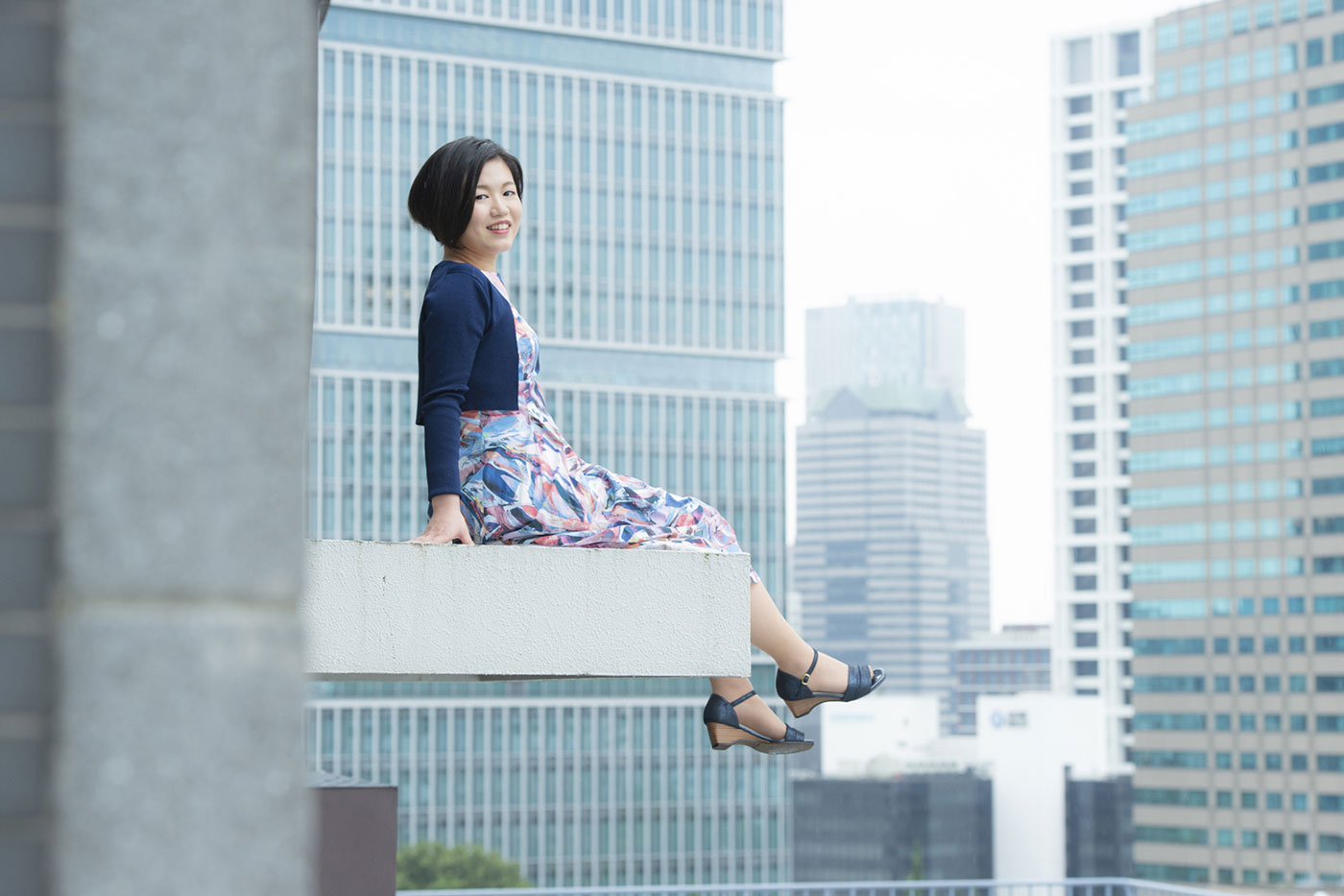 文藝春秋本社屋上にて(撮影:深野未季)