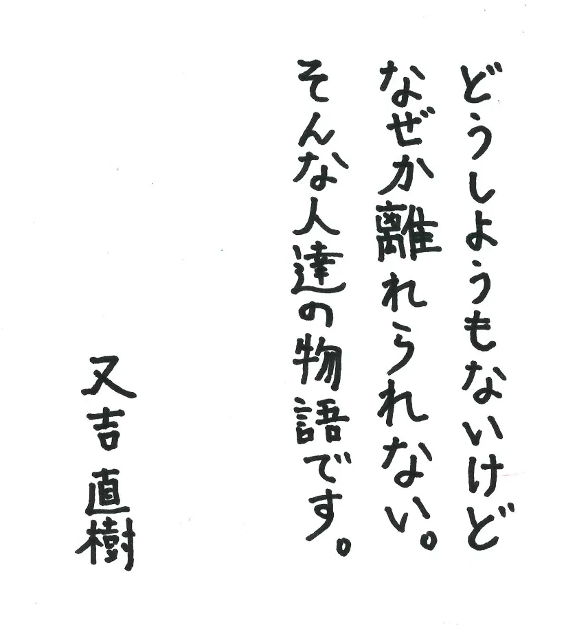 どうしようもないけどなぜか離れられない。そんな人達の物語です。 又吉直樹